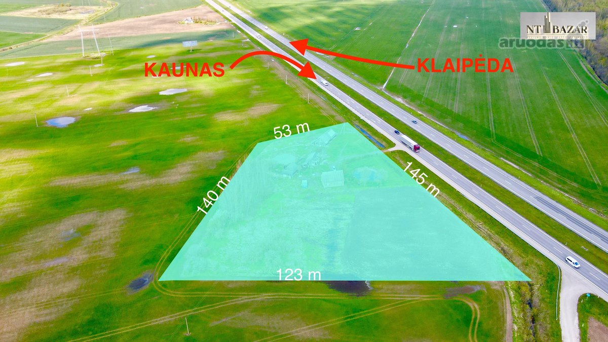 Parduodamas komercinės paskirties sklypas