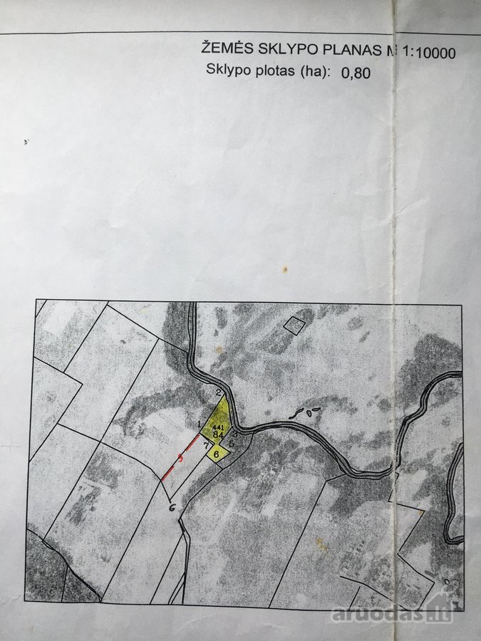 Parduodu 0,80ha žemės ūkio paskirties sklypą