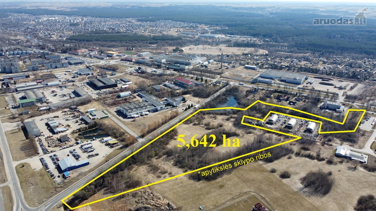 Parduodamas 5.642 ha pramonės ir sandėliavimo