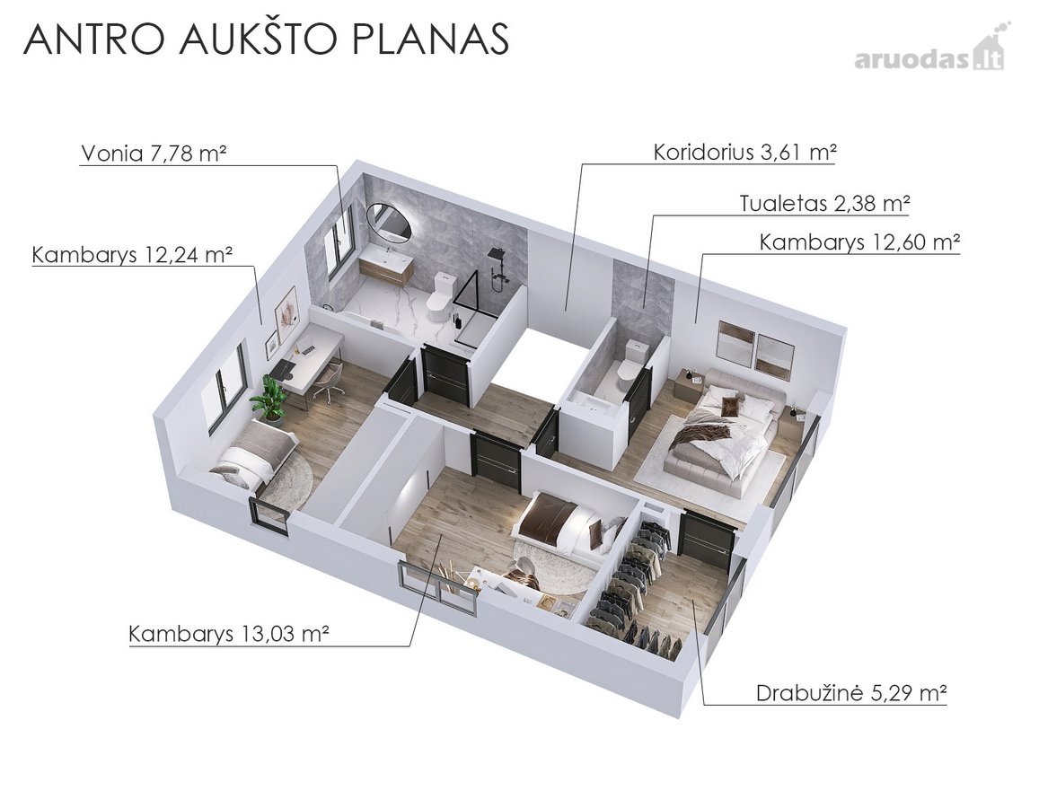 Jaukioje gyvenvietėje, parduodamas pilnai - nuotraukos Nr. 26