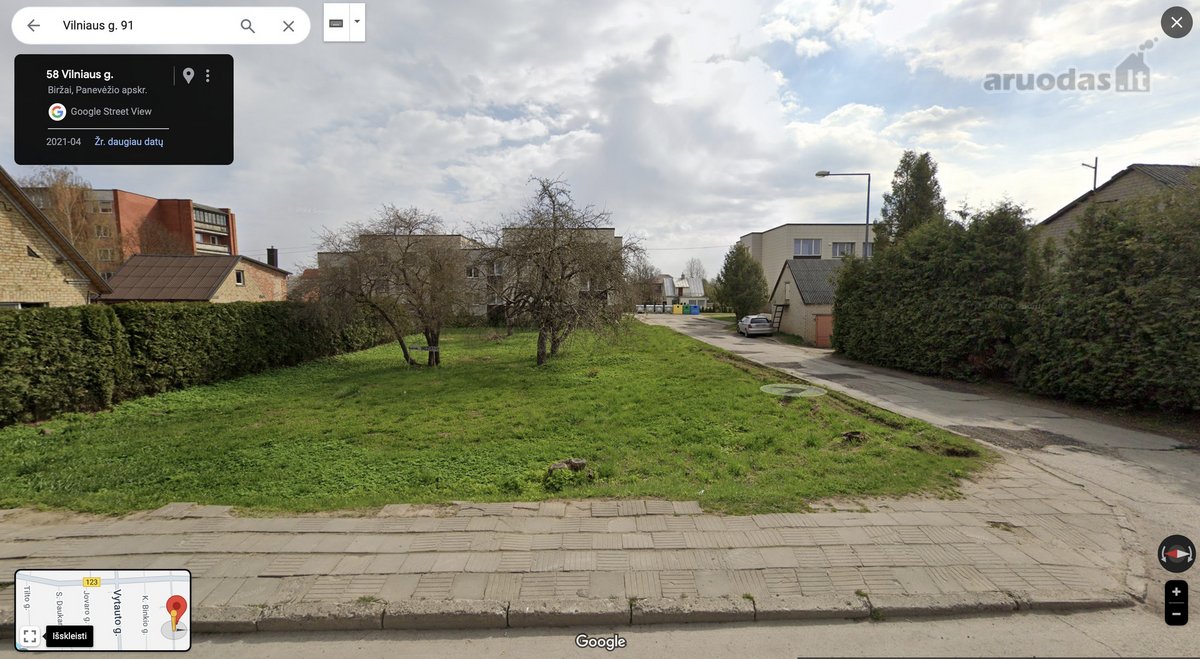 Parduodamas sklybas Biržuose, Vilniaus g. 91. 