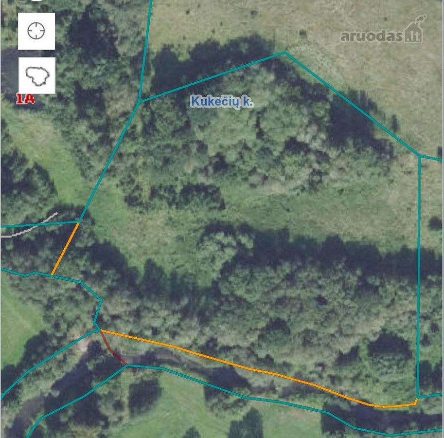 Sklypas prie Kražantės upės. Apie 150 metrų