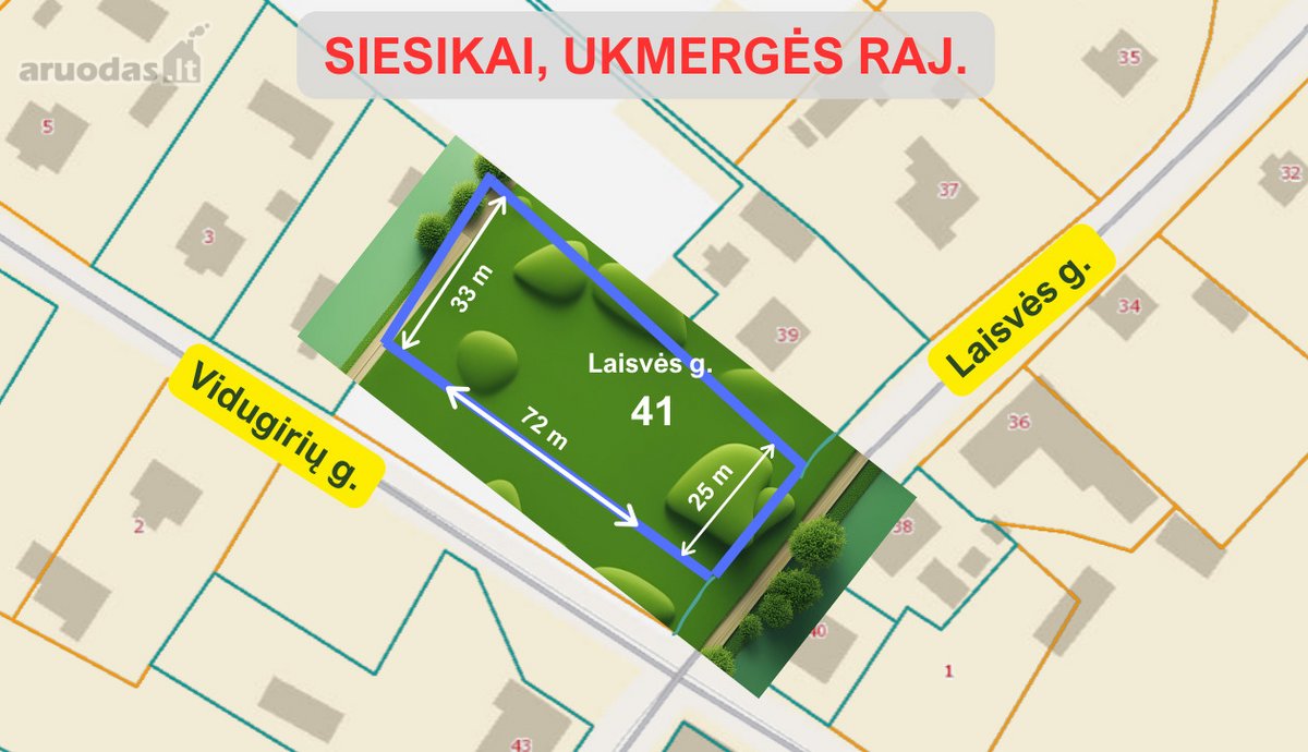 20,74 Arų Sklypas Siesikų Centre. Namų Valda! - nuotraukos Nr. 4