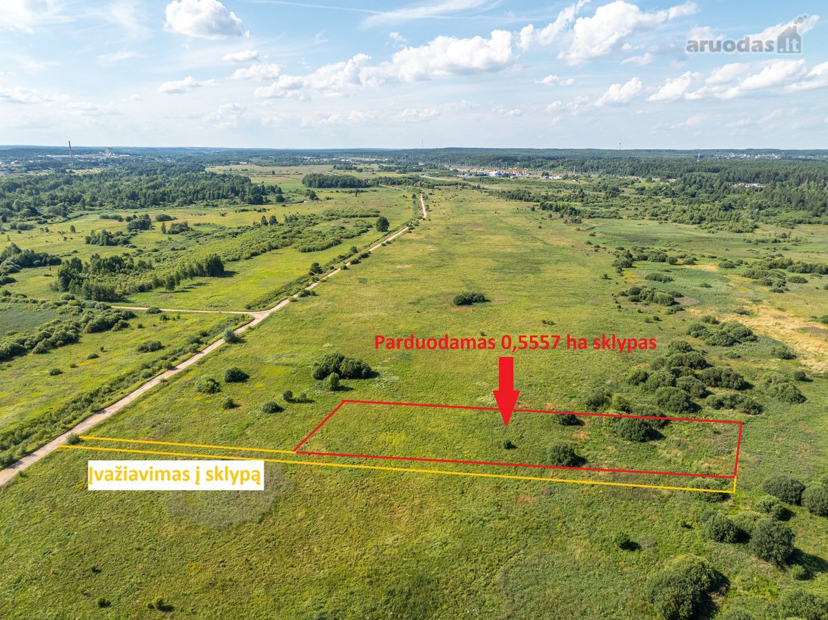 Parduodamas 0,5557 ha žemės ūkio sklypas,