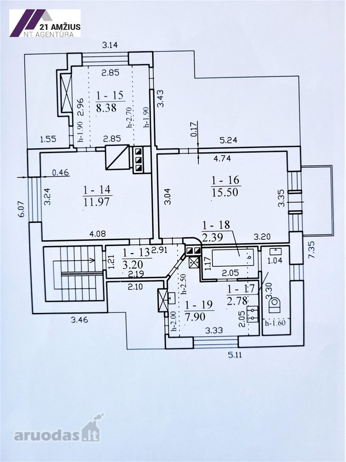 Parduodama pusė mūrinio namo Švyturio g. 5c, - nuotraukos Nr. 20