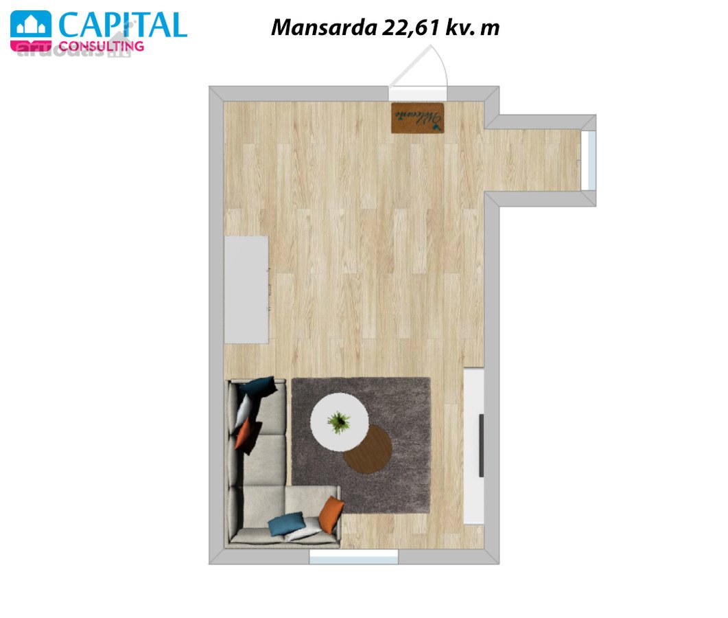 Parduodama 68,71 Kv.m Namo Dalis Su Mansarda! - nuotraukos Nr. 21
