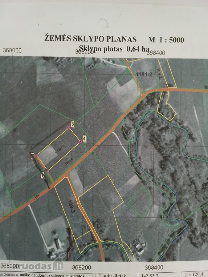 Parduodamas namų valdos sklypas 64,47 a. Be