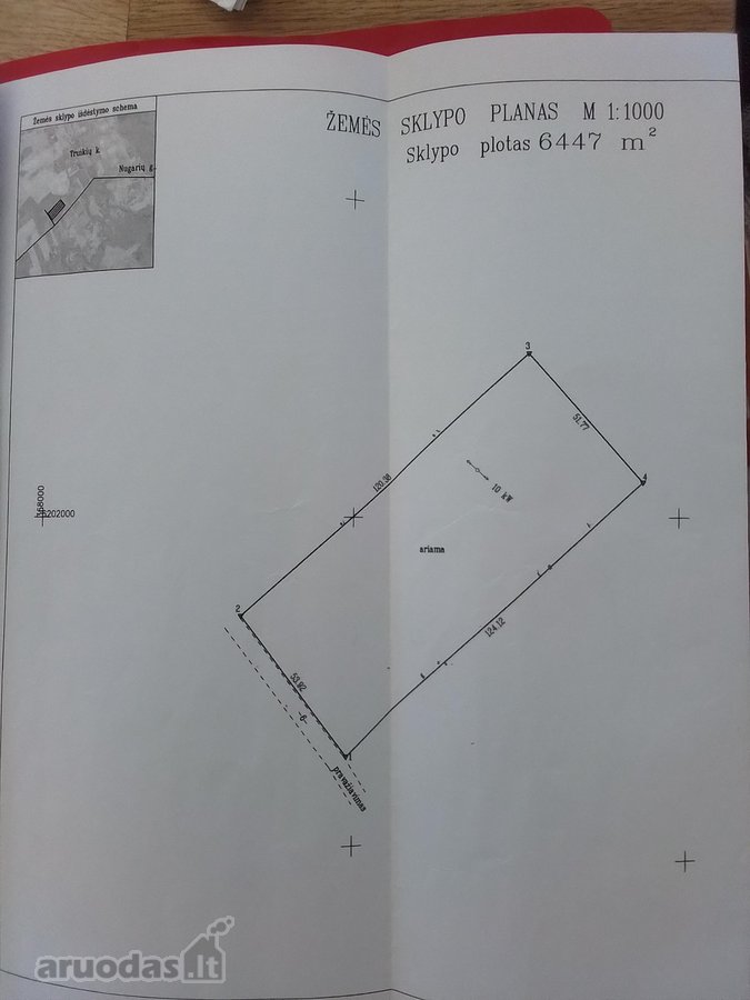 Parduodamas namų valdos sklypas 64,47 a. Be - nuotraukos Nr. 2