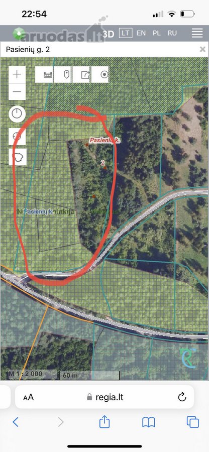 Parduodamas 1,2 ha sklypas, esantis Pasienių - nuotraukos Nr. 4