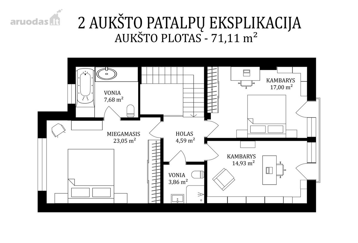 Komfortiškas miesto namas - nuotraukos Nr. 23