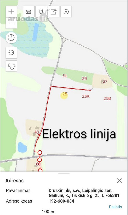 Žemės sklypo plotas- 0,5123 ha.