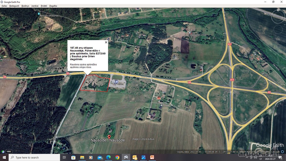 Parduodamas 1,87 ha sklypas strategiškai - nuotraukos Nr. 3