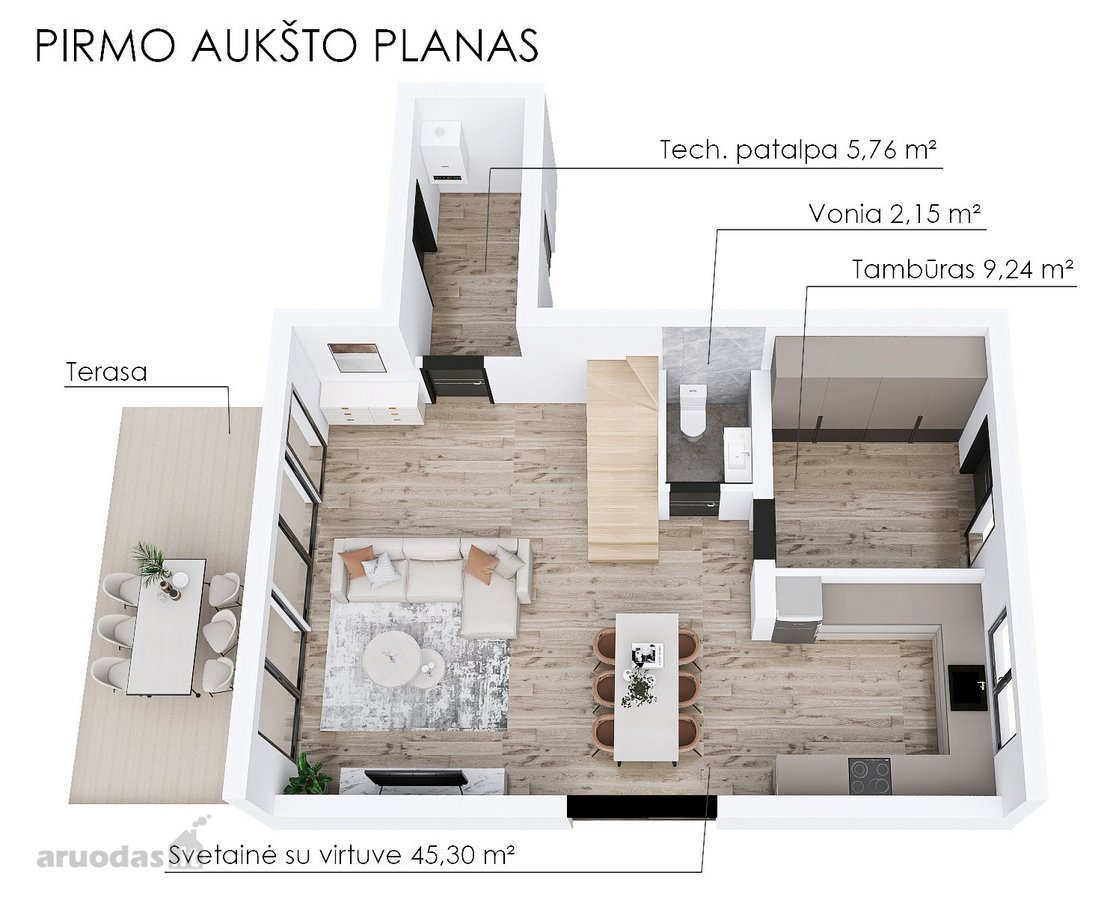 Kalnėnų namai – miesto ir gamtos sinergija, - nuotraukos Nr. 16
