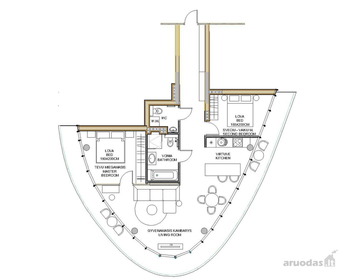 Stilingas ir erdvus apartamentas Druskininkų - nuotraukos Nr. 3