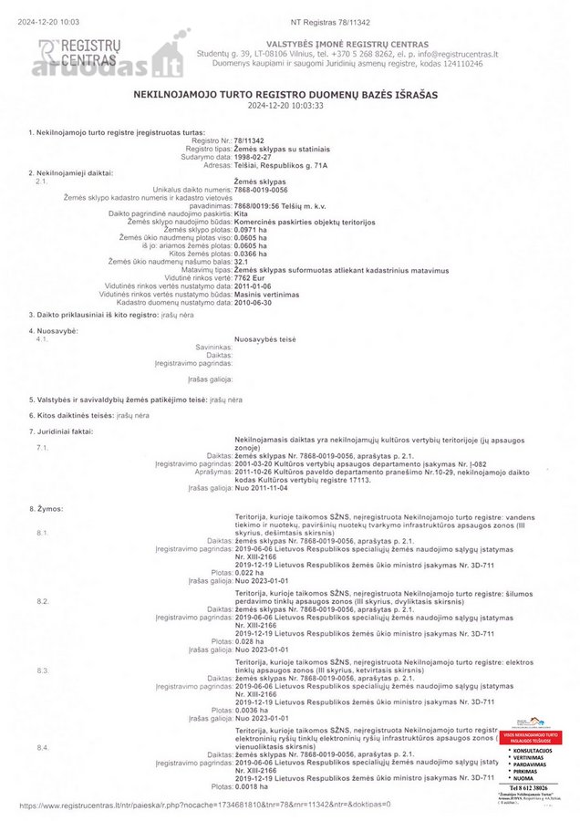 Parduodamas sklypas adresu Respublikos g 71a, - nuotraukos Nr. 8