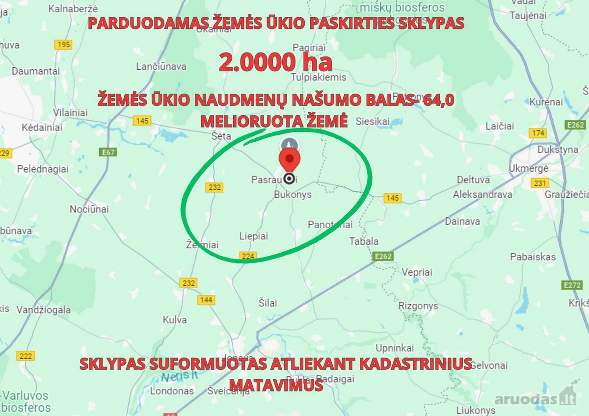 Parduodamas Derlingas 2 ha (200 a.) Žemės