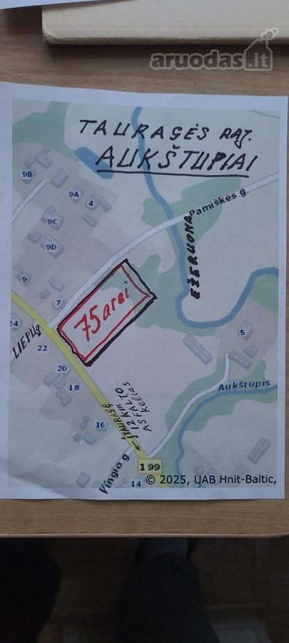 Parduodamas 75 aru namu valdos sklypas