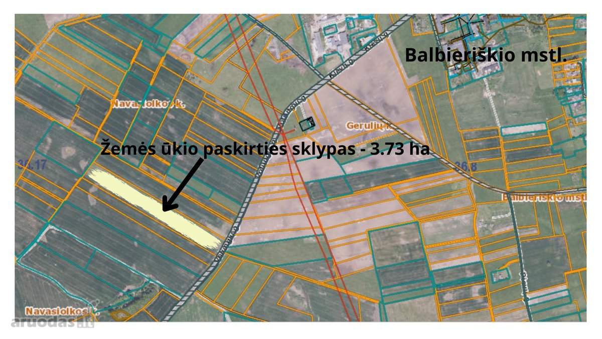 Parduodamas žemės klypas, skirtas žemės ūkiui