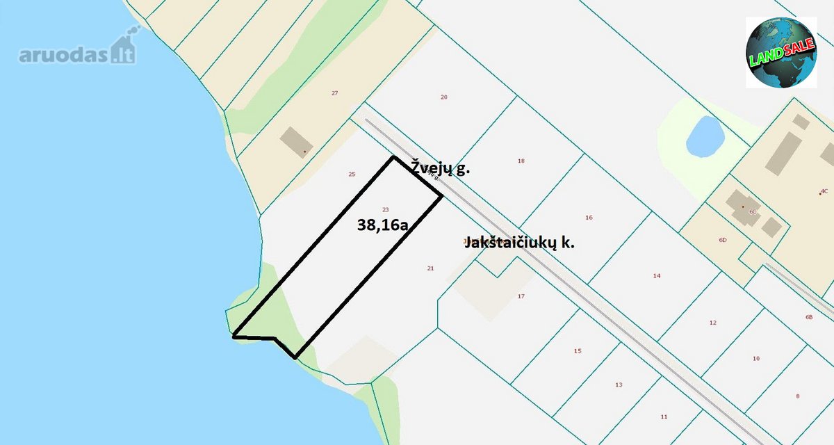 Išskirtinis 38,16 Arų Sklypas Su Pakrante – - nuotraukos Nr. 12