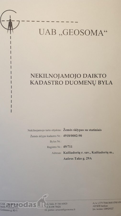 Parduodamas žemės sklypas su namu + pusrūsiu - nuotraukos Nr. 19