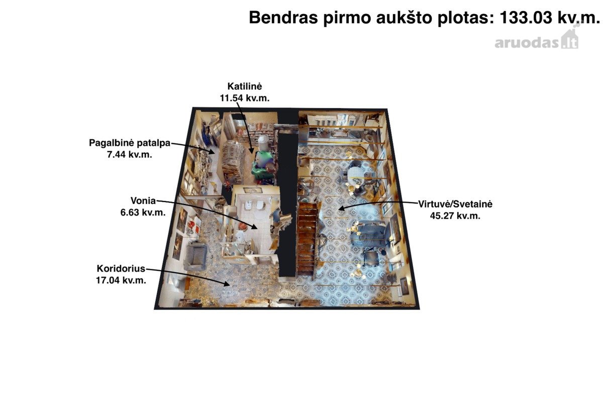 Šalia Minijos Upės Parduodamas Unikalus Namas - nuotraukos Nr. 5