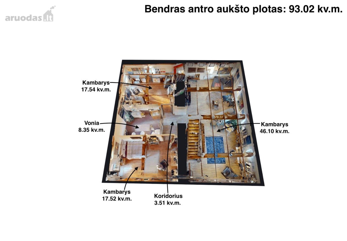Šalia Minijos Upės Parduodamas Unikalus Namas - nuotraukos Nr. 12