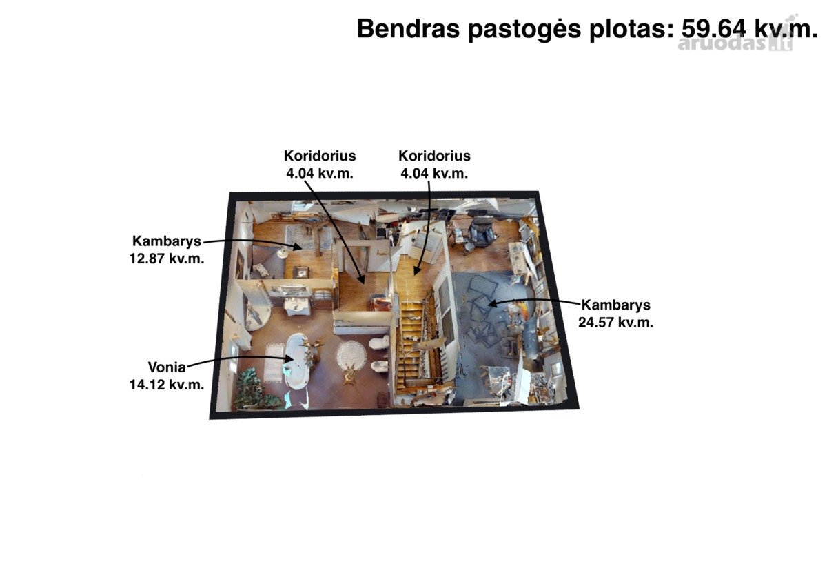 Šalia Minijos Upės Parduodamas Unikalus Namas - nuotraukos Nr. 19