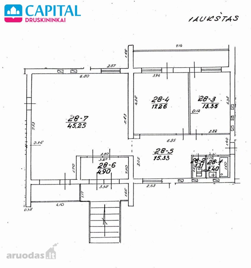 Erdvus 3 k. butas (galima eksploatuoti kaip - nuotraukos Nr. 22