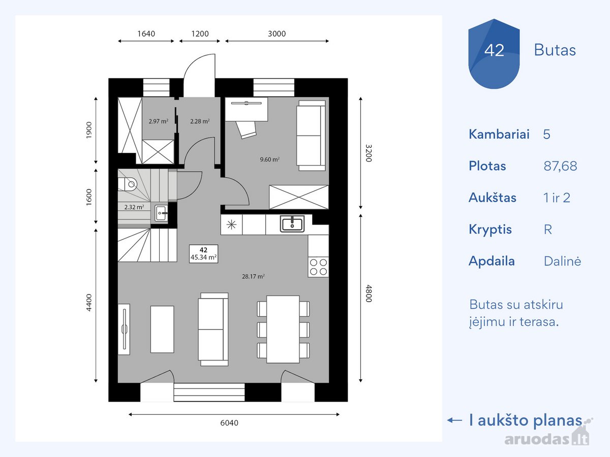 Parduodamas 87.68 kv. m kotedžas baigiamajame - nuotraukos Nr. 3