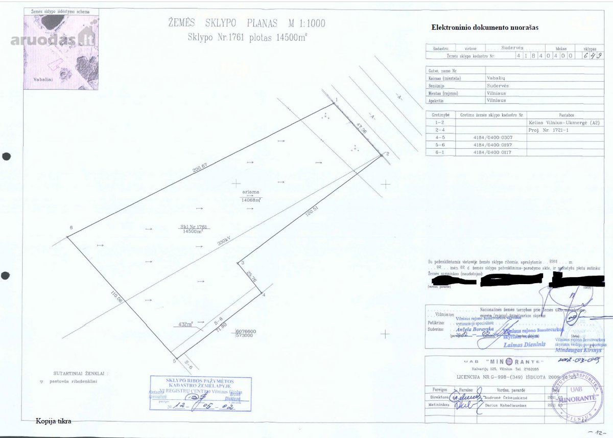Investicinis žemės sklypas 1.42 ha šalia A2 - nuotraukos Nr. 2