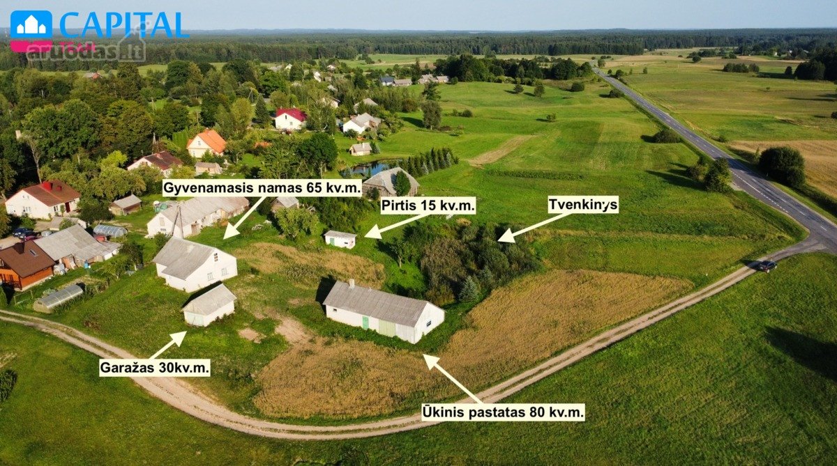 Parduodamas namas Grikiapelės kaime, 1 km nuo