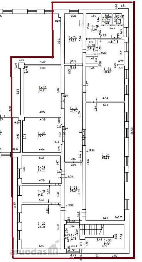 Nuomojamos 257 m2 patalpos pastate Žygio g. 89. - nuotraukos Nr. 15