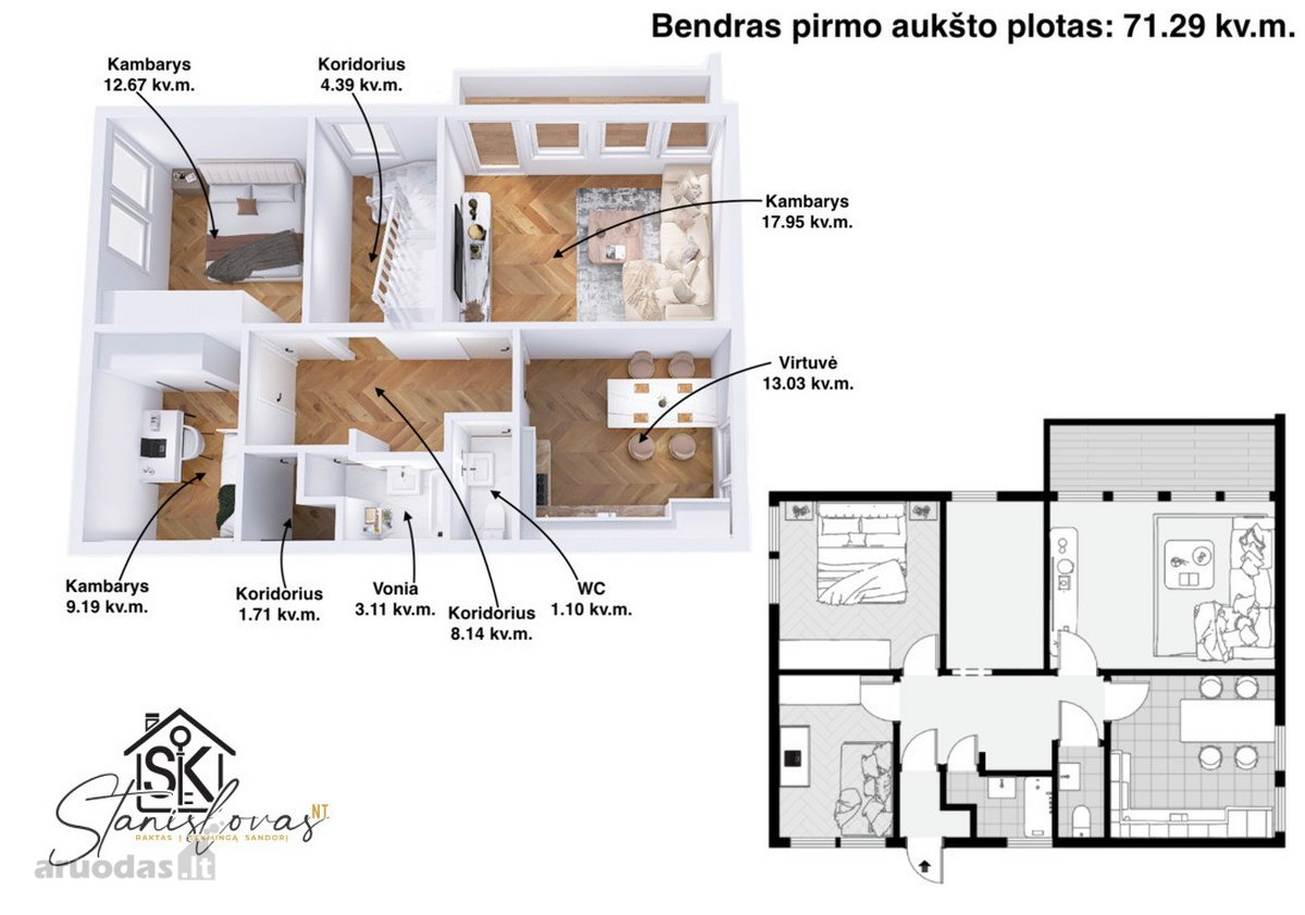 Erdvus Namas Su 16.5 A Žemės Sklypu, Sodu Ir - nuotraukos Nr. 9