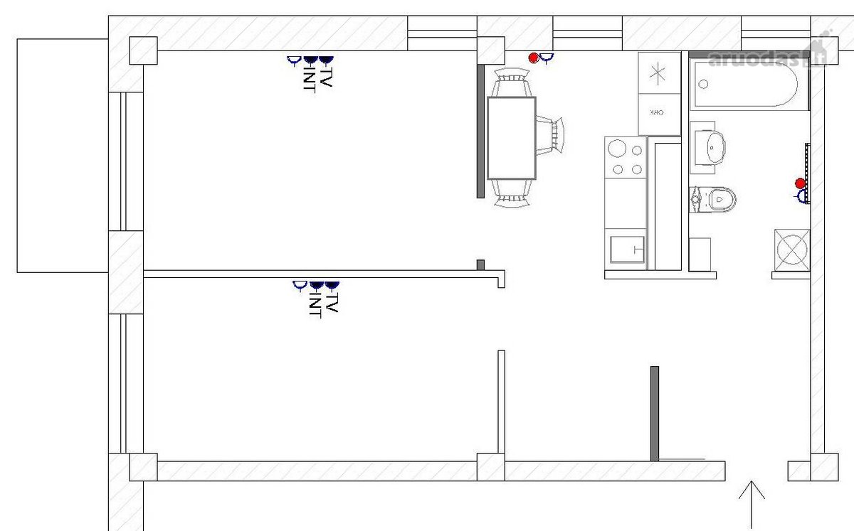 Išnuomojamas naujas 2 k. 55 m² butas - nuotraukos Nr. 8