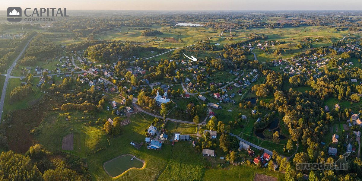 Didelio ploto pastatas su sklypu Kuktiškėse –