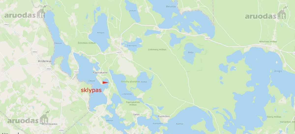 Pigiai, skubiai. Sklypas statybai ant Ūkojo