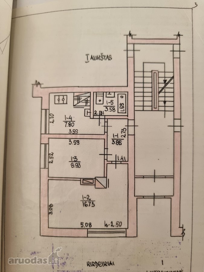 Parduodamas 2kambariu 41kv. butas Utenos r. - nuotraukos Nr. 4