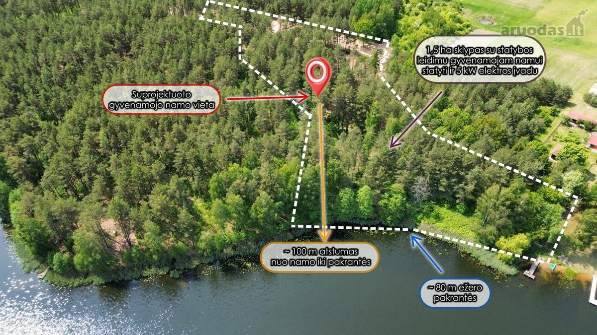 Parduodamas išskirtinis 1,5 ha sklypas - nuotraukos Nr. 2