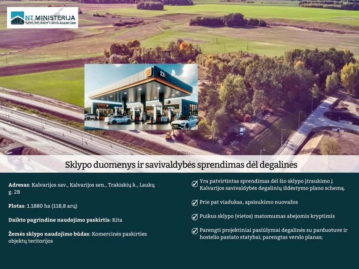 Parduodamas sklypas degalinės statybai prie - nuotraukos Nr. 4