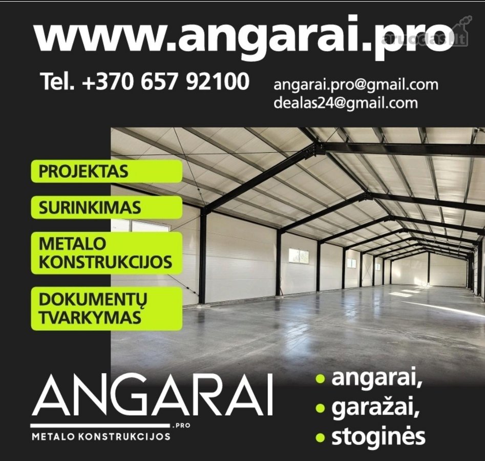 Parduodami naujai statomi angarai, - nuotraukos Nr. 25