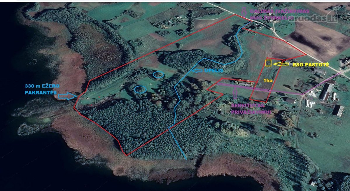 Parduodamas 16,85 ha ploto žemės ūkio