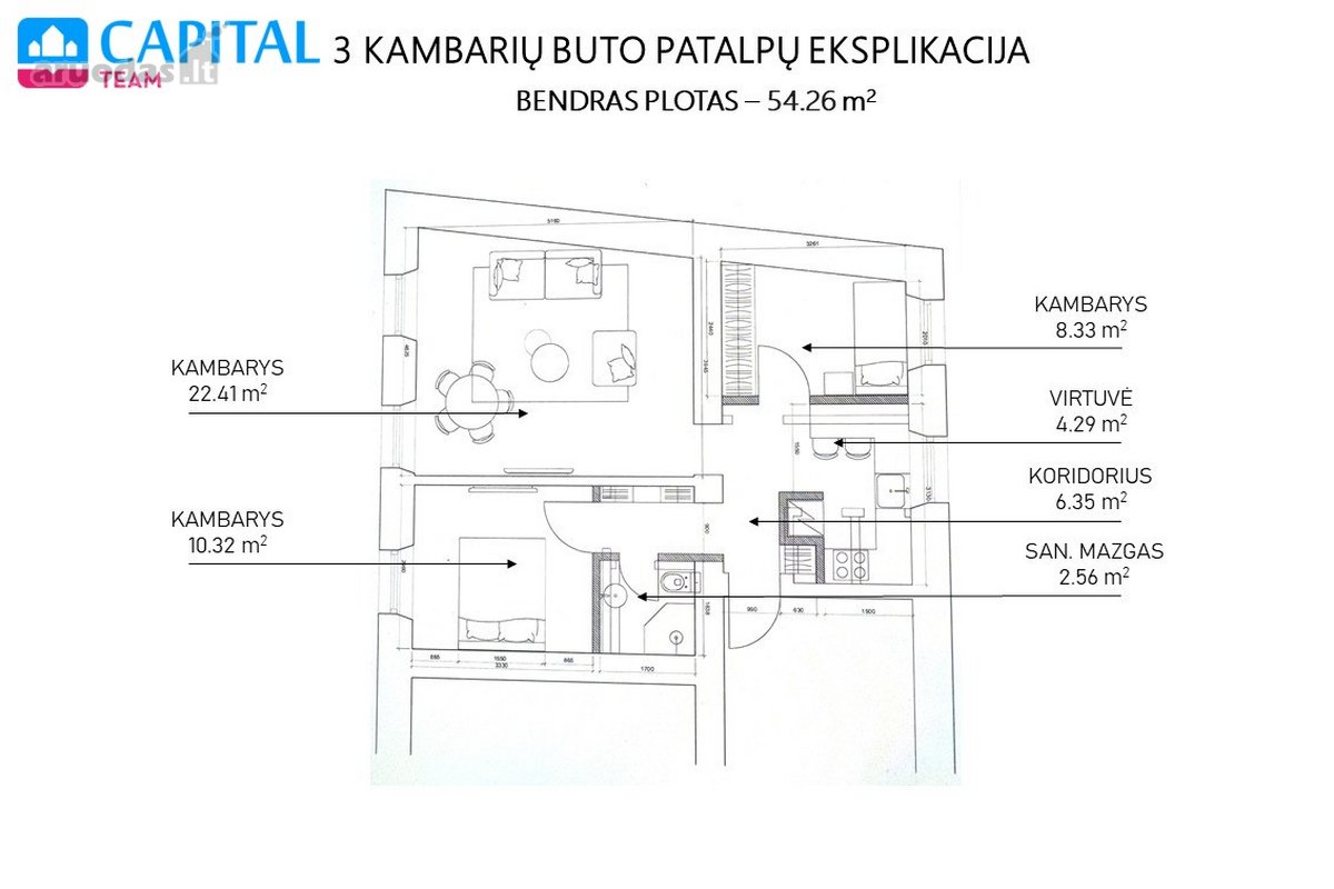 Parduodamas 3 Kambarių Butas Senamiestyje! - nuotraukos Nr. 8