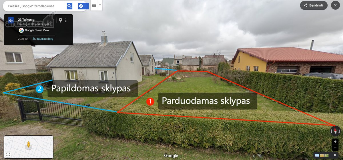 Parduodamas Sklypas Su Statybos Leidimu, - nuotraukos Nr. 2