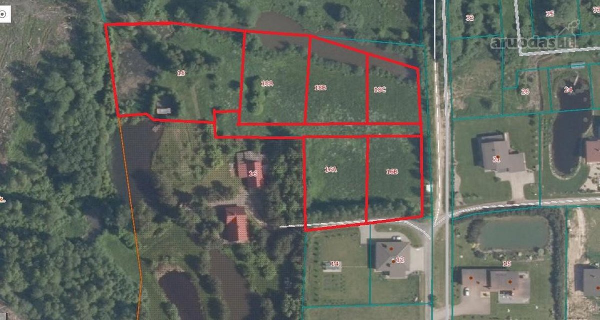 Parduodami penki namų valdos sklypai šalia