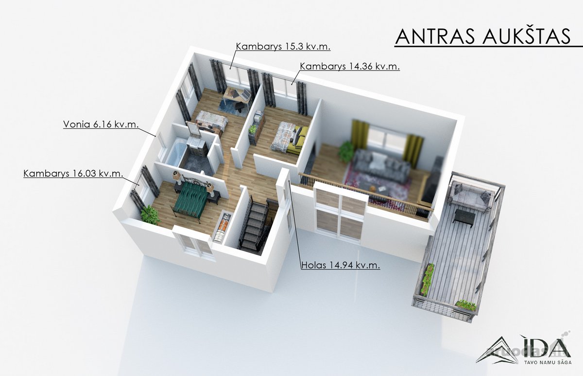 Parduodamas namas Vilniaus priemiestyje, - nuotraukos Nr. 30