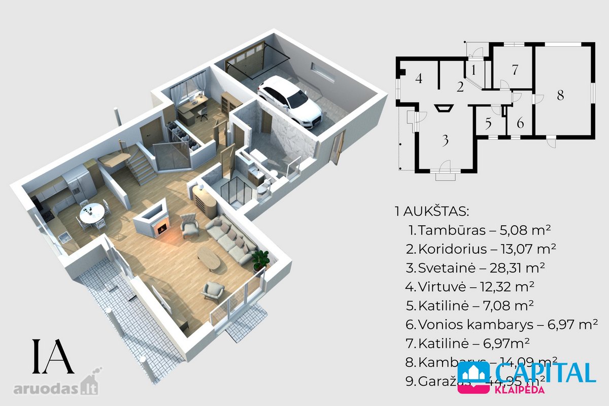 Parduodamas Jaukus Namas Su Židiniu, Erdviu - nuotraukos Nr. 27