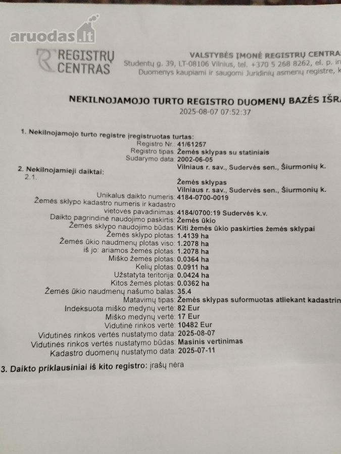Parduodamas sklypas buvusio vienkiemio - nuotraukos Nr. 3