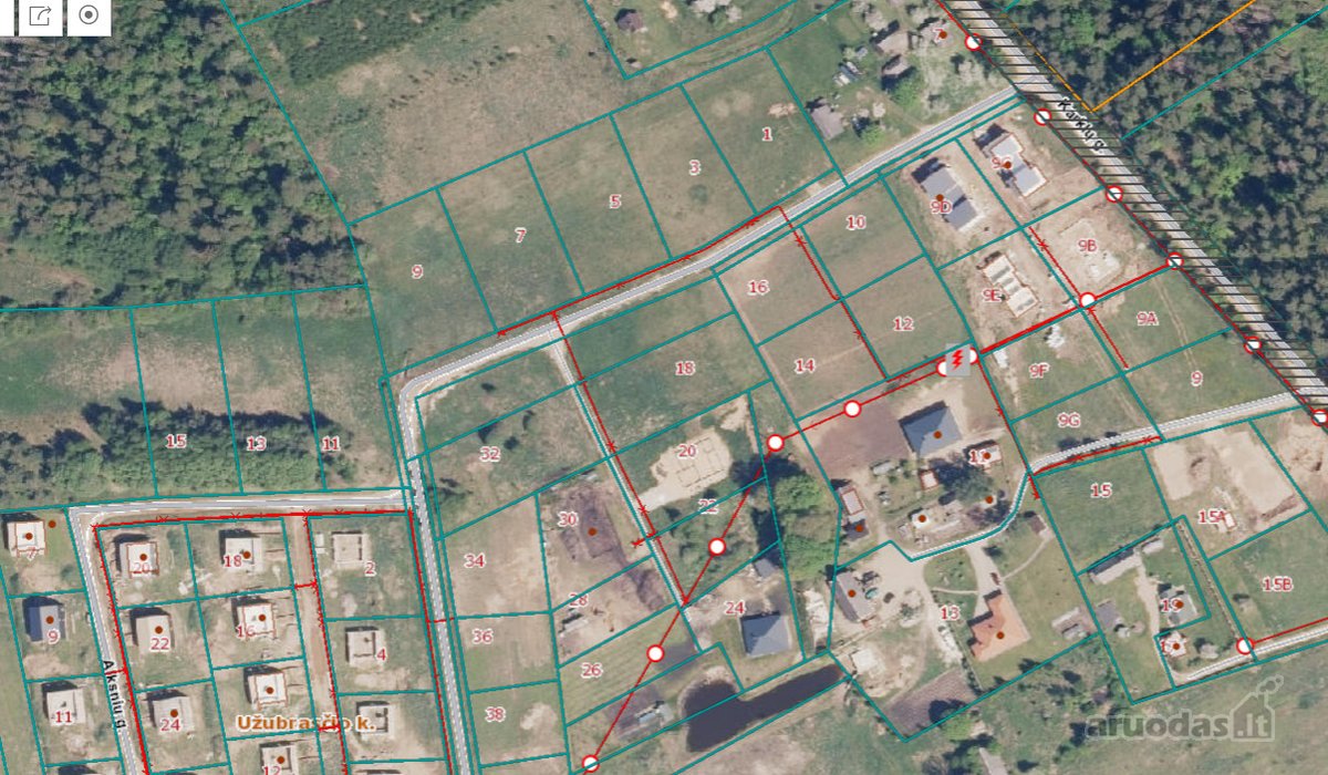 Parduodami 2 sklypai Užubraščio kaime po 65 000