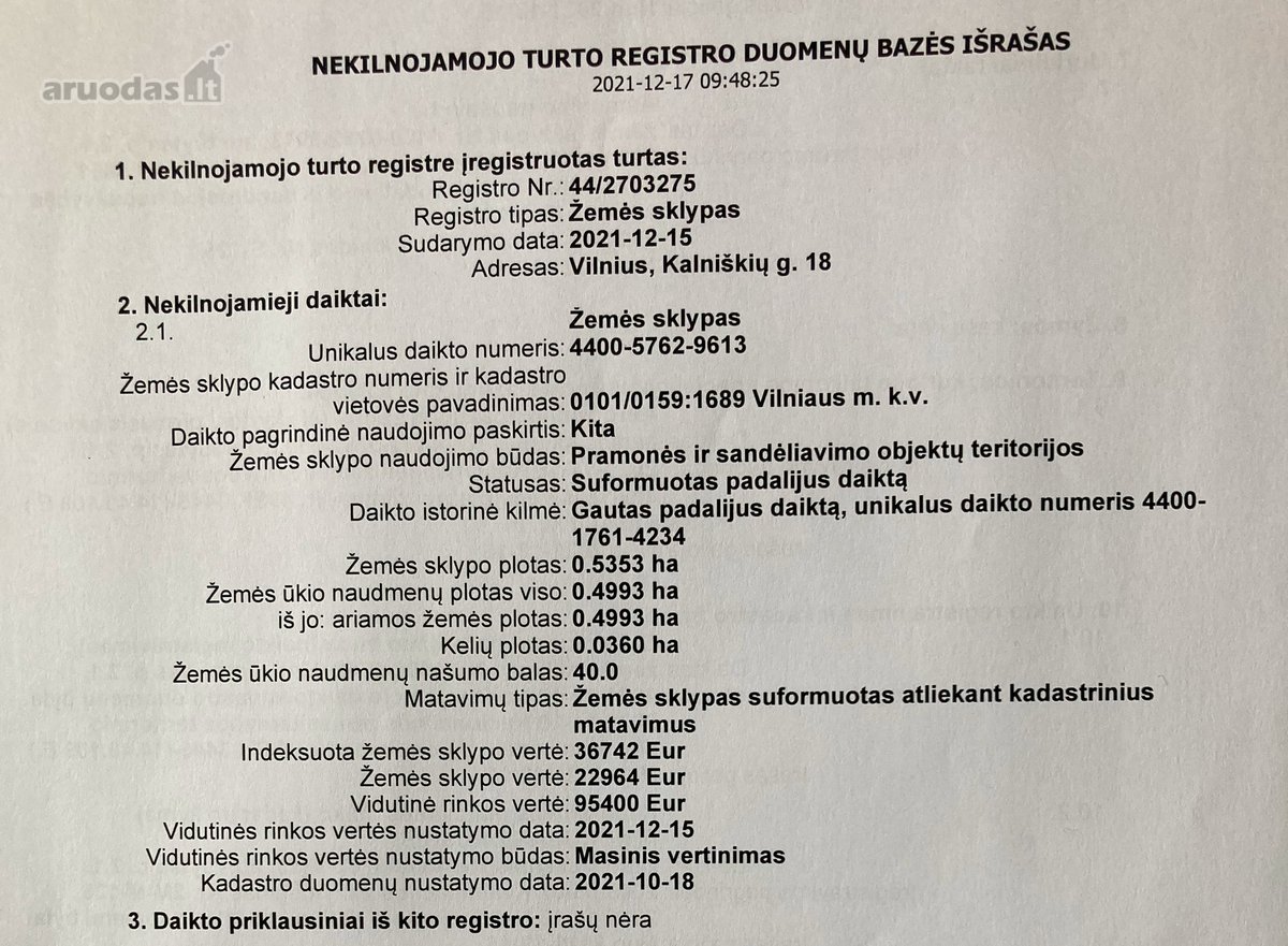 Parduodamas 0,5353 ha dydžio žemės sklypas. - nuotraukos Nr. 2