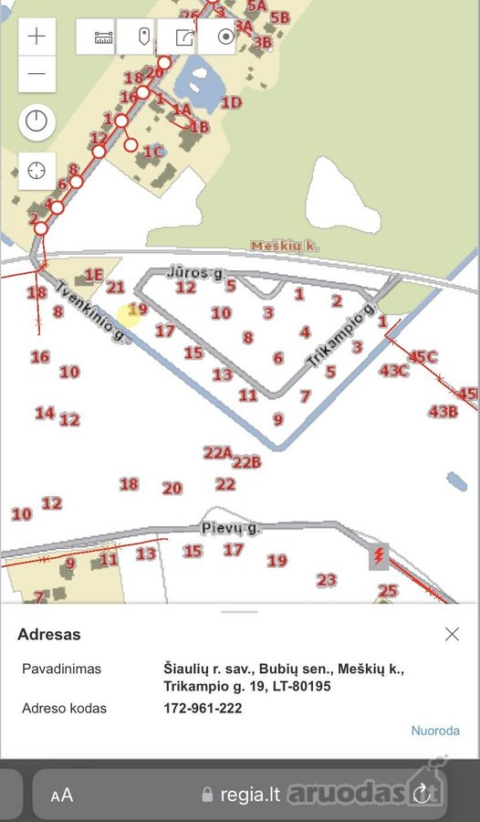 Parduodamas 10,5 a namų valdos sklypas Meškių - nuotraukos Nr. 2